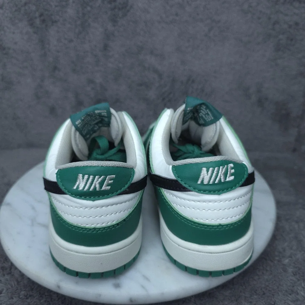 Nike Dunk Low Shoes Mens Size 7 Green White Black Leather Sneakers DR9654-100